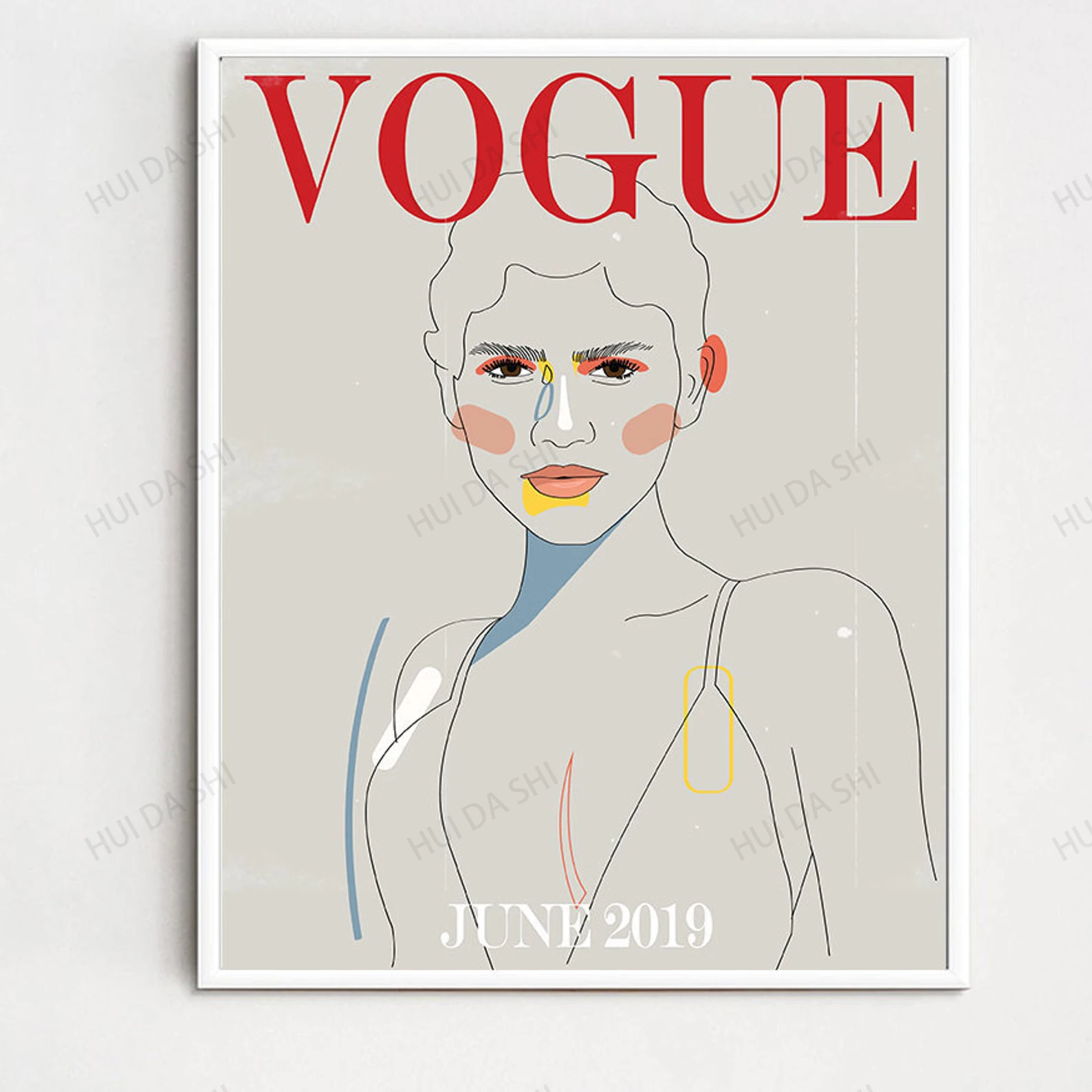 

Vogue Digital Cover: Zendaya Home Decor Canvas Print Poster Wall Art