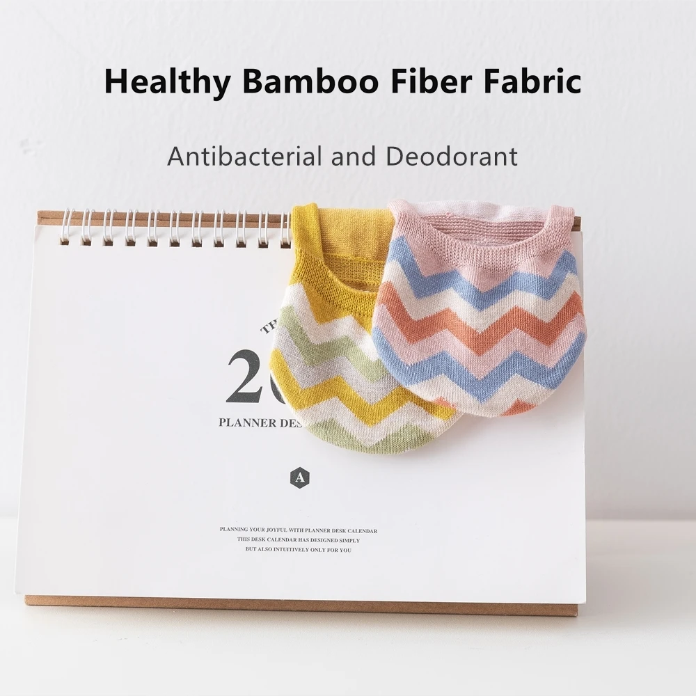 

Fashion Non-slip Invisible Socks Women Rainbow No Show Silicon Socks Female Bamboo Fiber Low Sock Lot Ladies Slipper Socks Girls