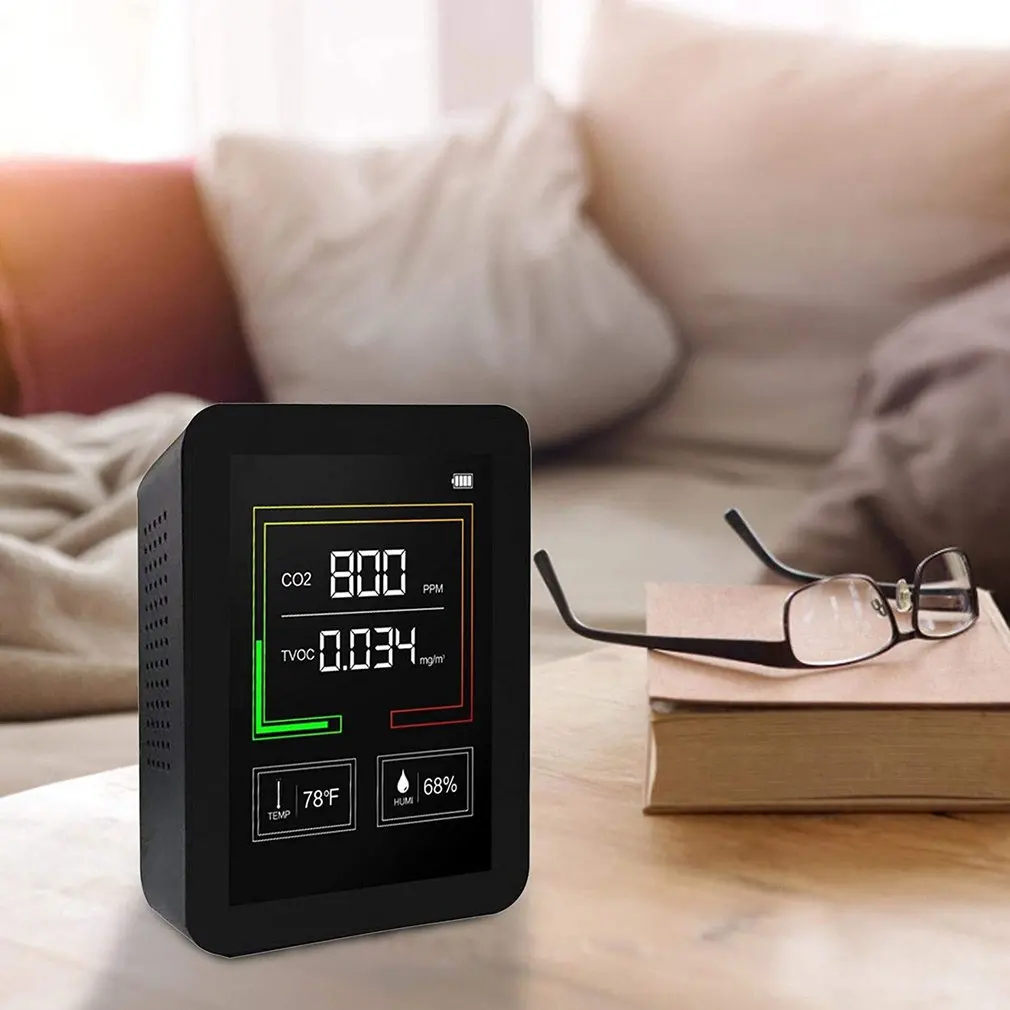

Four In One Carbon dioxide CO2 meter Gas detector Temperature Humidity Air Quality Monitor Portable
