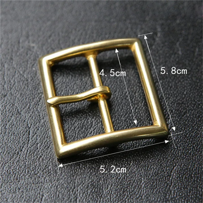 gold 4.5cm Meetee 1 шт. 40/45 мм Чистый Медь пояс с декоративной металлической пряжкой и Нержавеющая сталь контактный пряжки головы DIY штаны Металлические украшения аксессуар ZK553 - Цвет: gold 4.5cm
