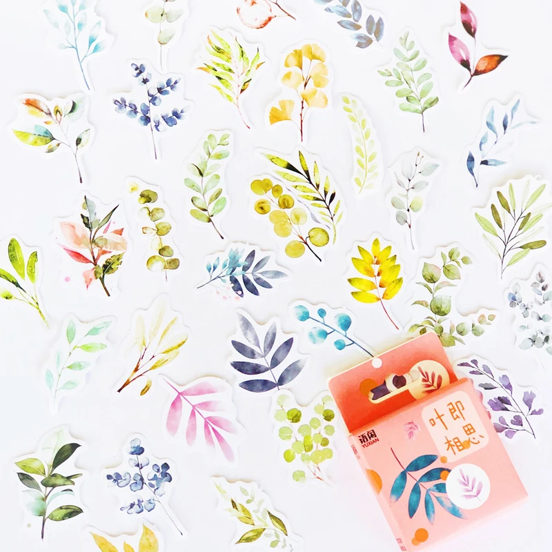 1 коробка (50 шт. наклеек) красивые Аутентичные Красочные наклейки для блокнота