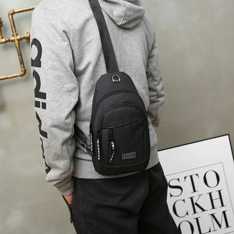 

Men Shoulder Bags Nylon Waist Packs Sling Bag Crossbody Outdoor Sport Shoulder Chest Daily Picnic Canvas Messenger Bag Bolsa