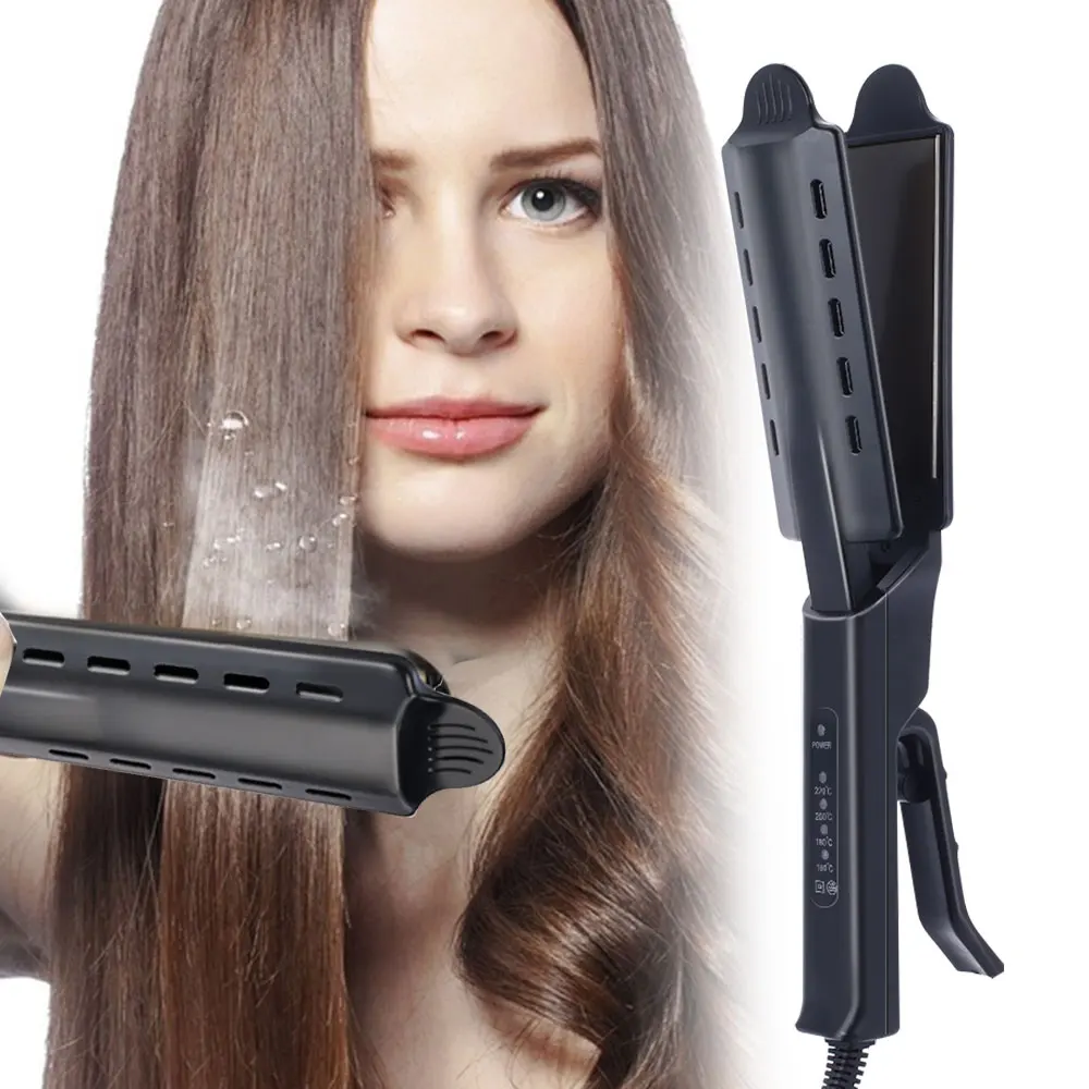 

Professional Hair Straightener Four-gear Fast Warm-up Adjustment Ceramic Tourmaline Ionic Flat Iron Steam Hair Straighting Tool