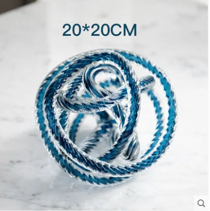 

New creative wool ball glass decor Living room model room handicraft home decoration accessories