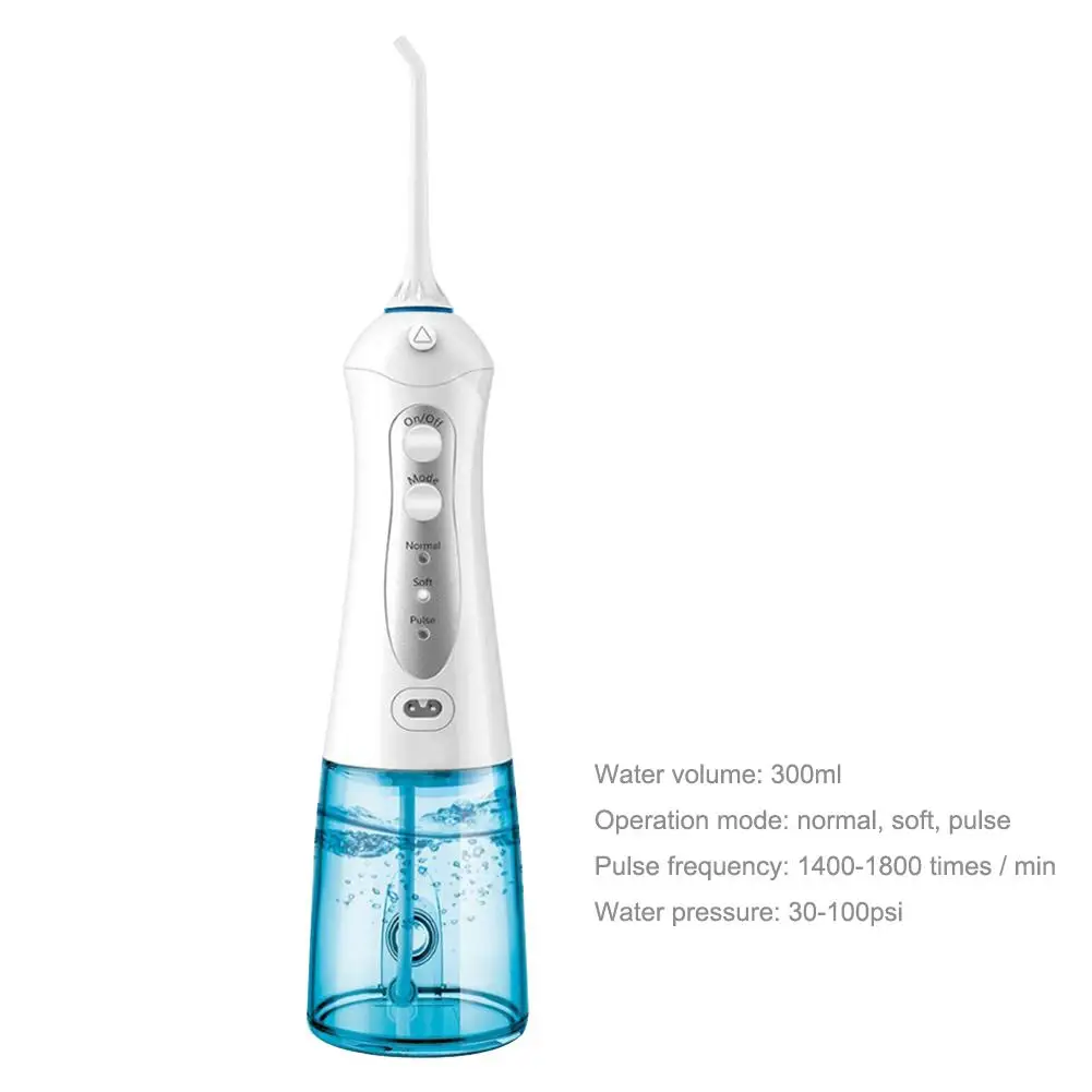 

300ml Rechargeable Electric Oral Irrigator Dental Floss Waterproof Tooth Cleaner Portable Household Dormitory Tooth Cleaner