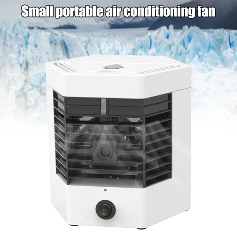

Portable Air Conditioner Fan Fast Cooling USB Rechargeable Air Cooler Fan Mute Desk Fan with Handle for Home Office DO