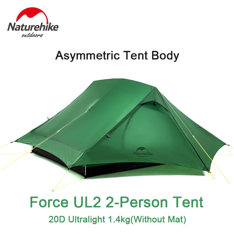 Naturehike Новая сила UL2 палатка 2 человек для внешнего использования двойная дверь