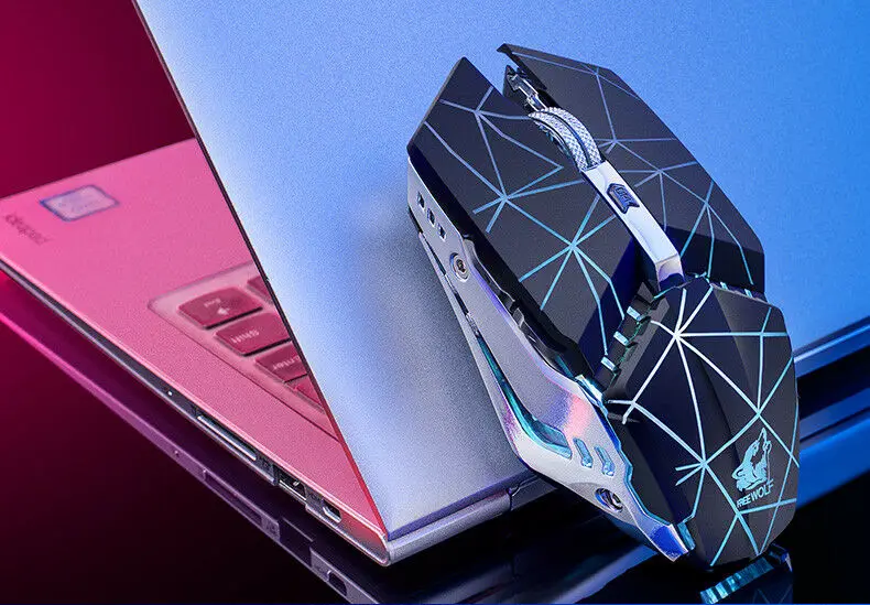 

Мышь игровая Беспроводная Бесшумная со светодиодной подсветкой, 7 цветов