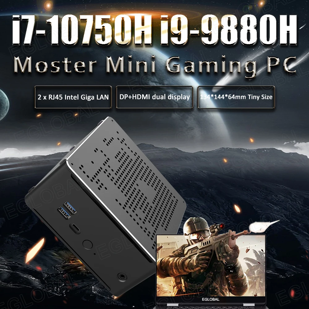 Игровой Компьютер EGLOBAL 8 го поколения Intel Core i5 9300H i7 9850H M.2 NGFF NVME/SATA 22*80 SSD поддержка