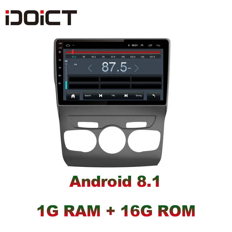 Автомобильный DVD плеер IDOICT Android 8 1 GPS навигация мультимедиа для Citroen C4 радио 2013 2016