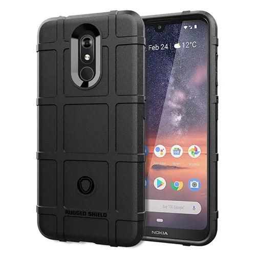 Черный Для Nokia 3,2 4,2X71 8,1 7,1 1 3,1 C Plus X3 X7 9 PureView 2,2 6,2 Чехол Броня прочный силиконовый Щит чехол противоударный чехол - Цвет: Черный