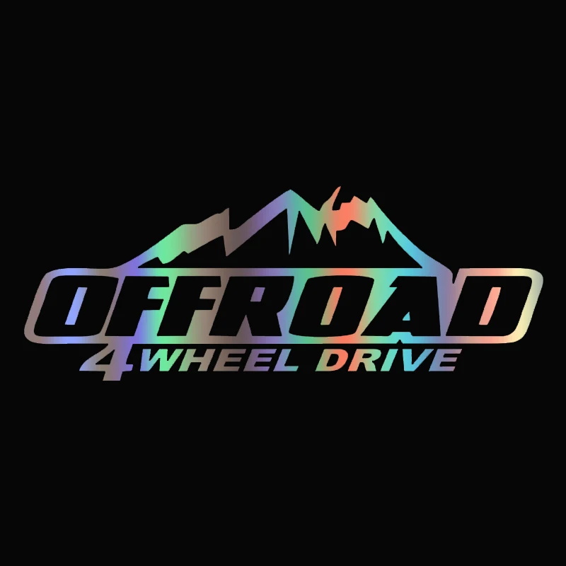 CS 314#7 5*20см НАКЛЕЙКА OFFROAD 4 WHEEL DRIVE водонепроницаемые наклейки на авто машину