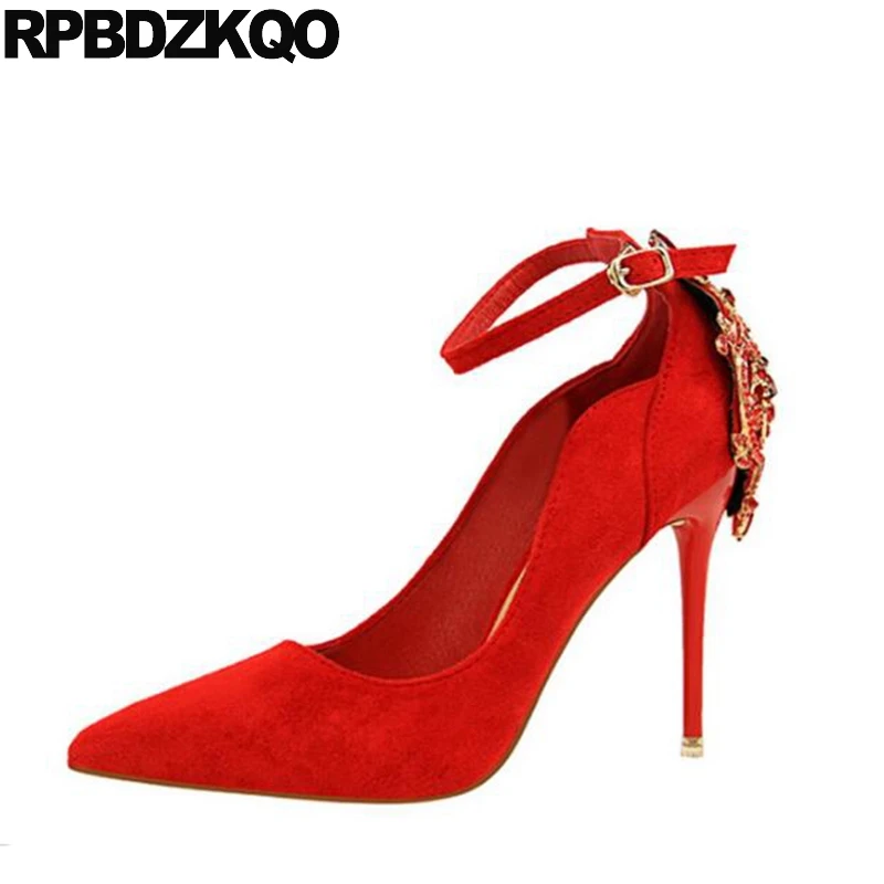 Тонкий Китай (материк) женские туфли-лодочки на высоком каблуке Стразы Ремешок