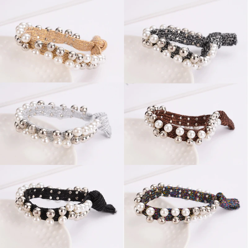 Изящный аксессуар для волос с жемчужинами и бусинами девочек повязка на