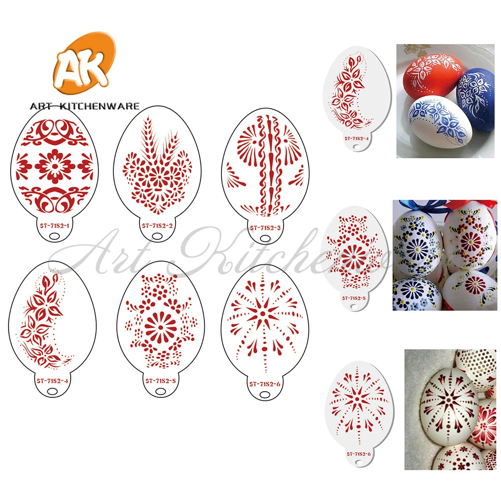 

Новые Пасхальные яйца, инструменты для выпечки помадки для тортов, трафарет для украшения помадки