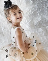 Lovely Long length Princess Dress with backless Flower Girl Cake Dress For Special Occasion Custom Made