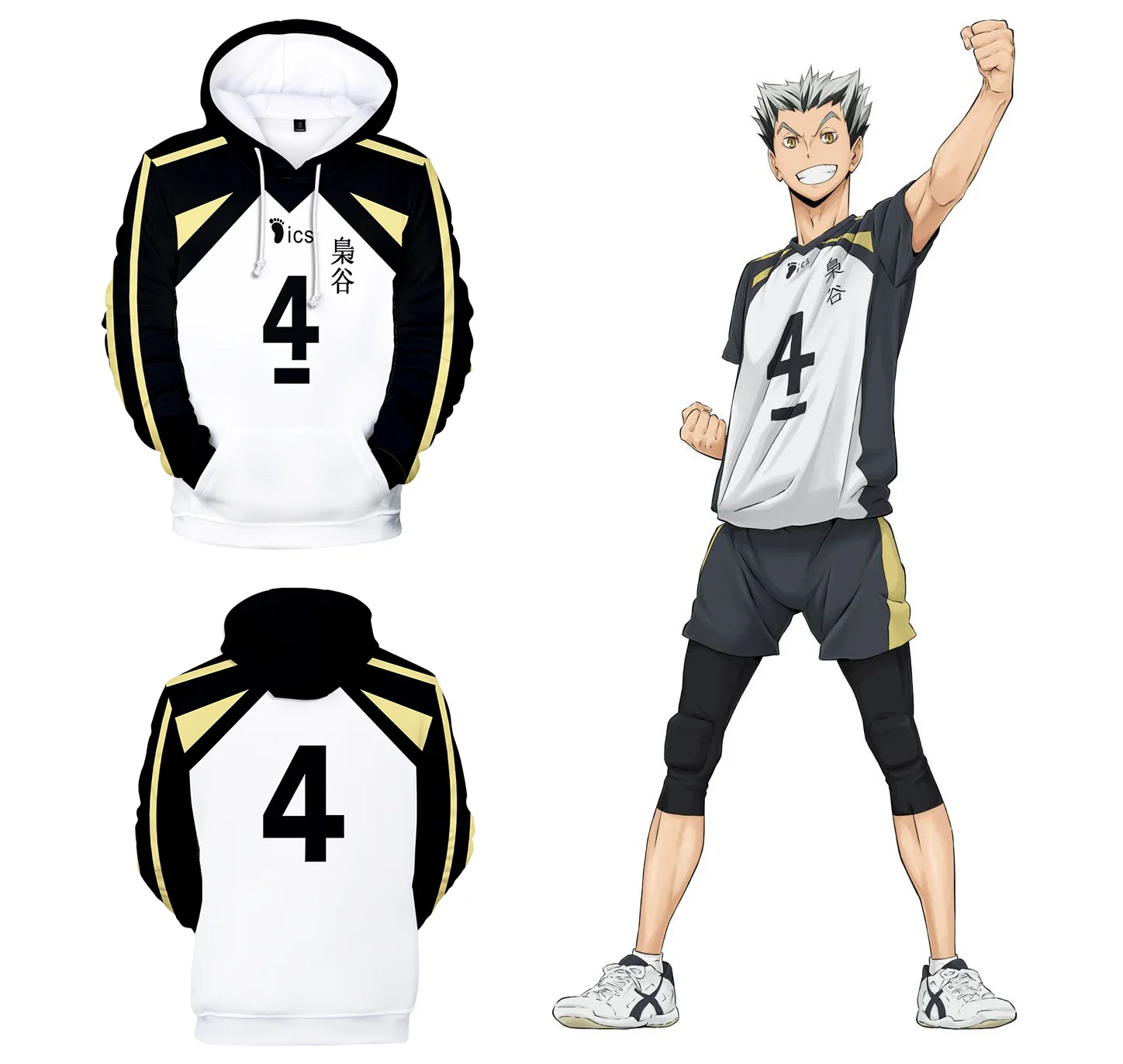 

Young Haikyuu! Толстовка с капюшоном манга Bokuto Koutarou, 3D повседневные толстовки для взрослых и детей, повседневные крутые толстовки для косплея с ка...