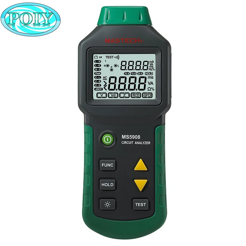 ЕС разъем MS5908B MS5908A/C RMS анализатор цепи тест er по сравнению с w/IDEAL Sure Тест гнездо тест er 110 В/220 В RCD GFCI розетки тест