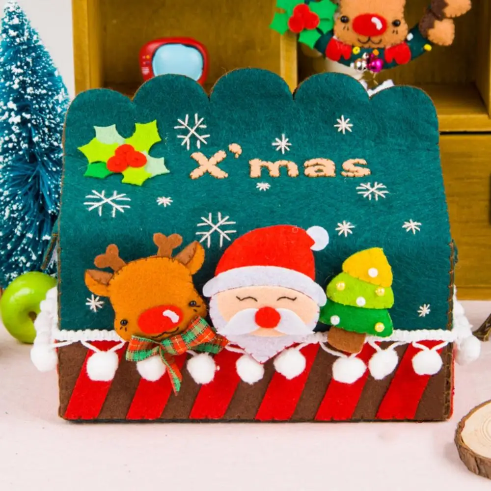 

Мультяшная коробка для салфеток, нетканый Diy держатель для салфеток, Бесплатная резка, ручной работы, набор материалов для рукоделия