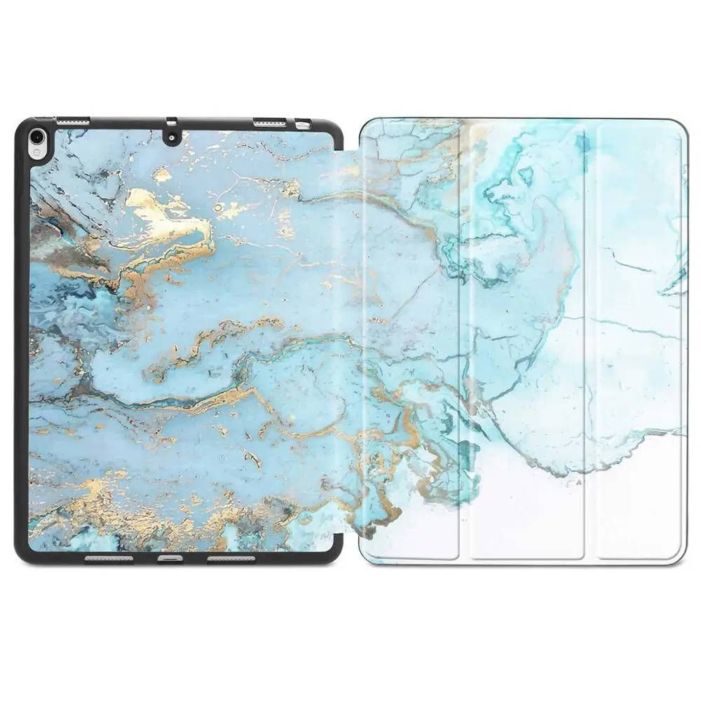 J194 Чехол для iPad Air 3, 10,5 дюймов,, Фолио, резиновый, умный чехол, мягкий, ТПУ, задний Чехол с карандашом, для iPad Pro10.5 дюймов - Цвет: J194