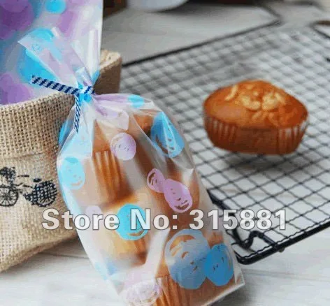 

Blue dots Backed Food Packing bag,Open top Snack Packing Bag 200pcs/lot