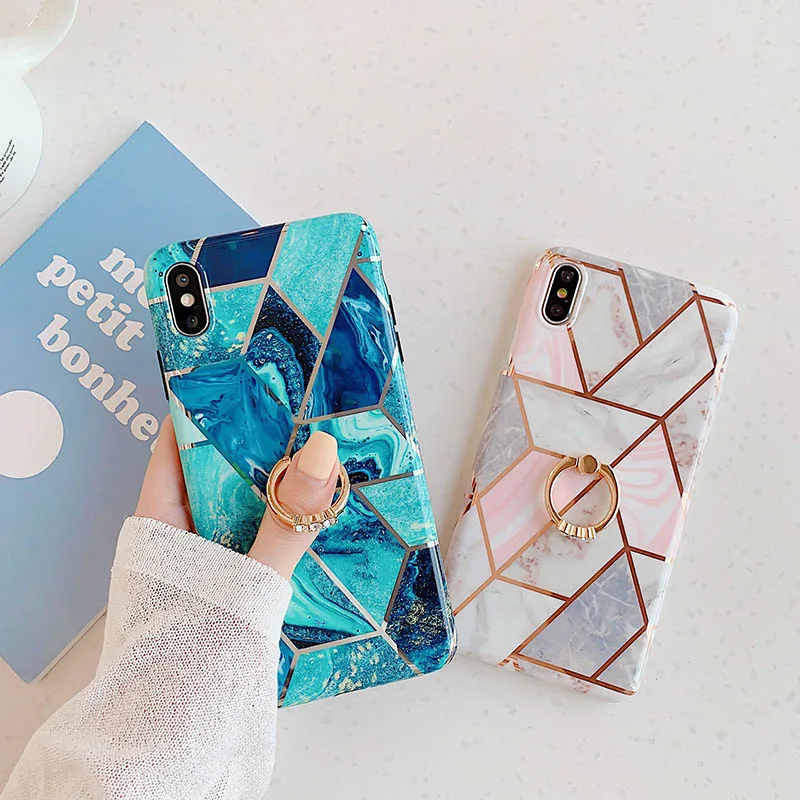 Геометрические Мраморные текстуры телефонные чехлы для iPhone 11 Pro XS Max XR чехол 7 8 6 6s