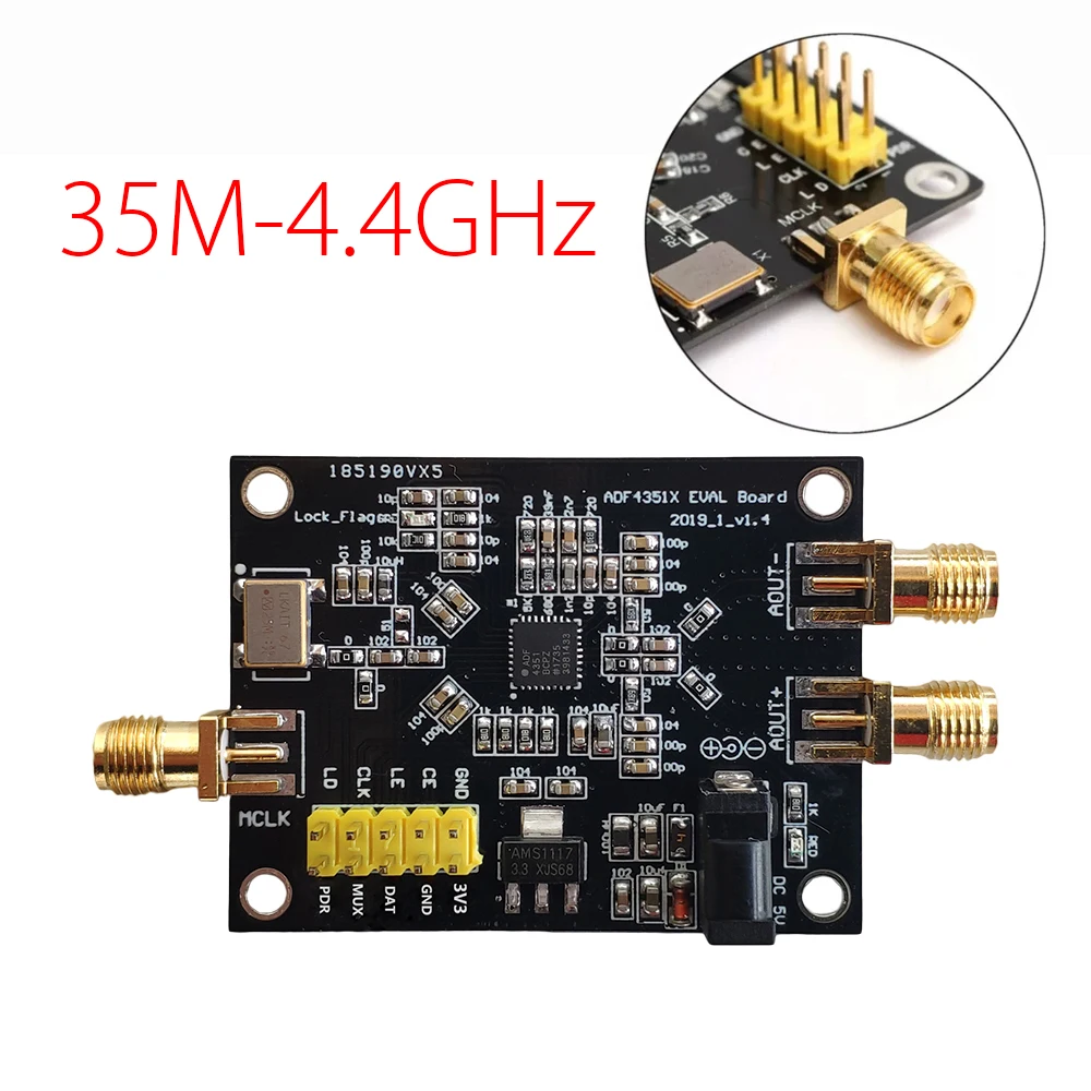 

35M-4,4 GHz PLL RF источник радиосигнала, синтезатор частоты ADF4351X оценочная макетная плата 2019 V1.4