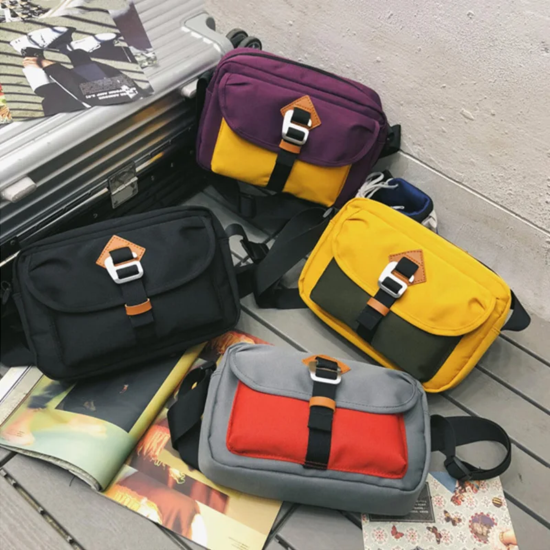 

Unisex Women Canvas Waist Bag Fanny Pack Trend Street Style Hip Hop Bag Chest Bags Large Capacity Ladies Crossbody Bag Handy