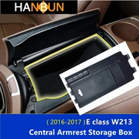 central armrest storage box car organizer for mercedes benz e class 2016 2017 w213 container holder tray accessories car styling