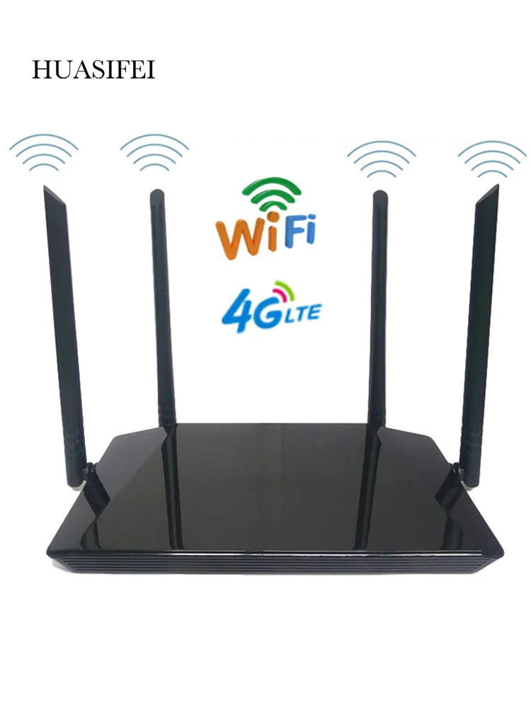 Недорогой беспроводной роутер с SIM картой 300 Мбит/с 4G LTE Wi Fi карта 4 внешними