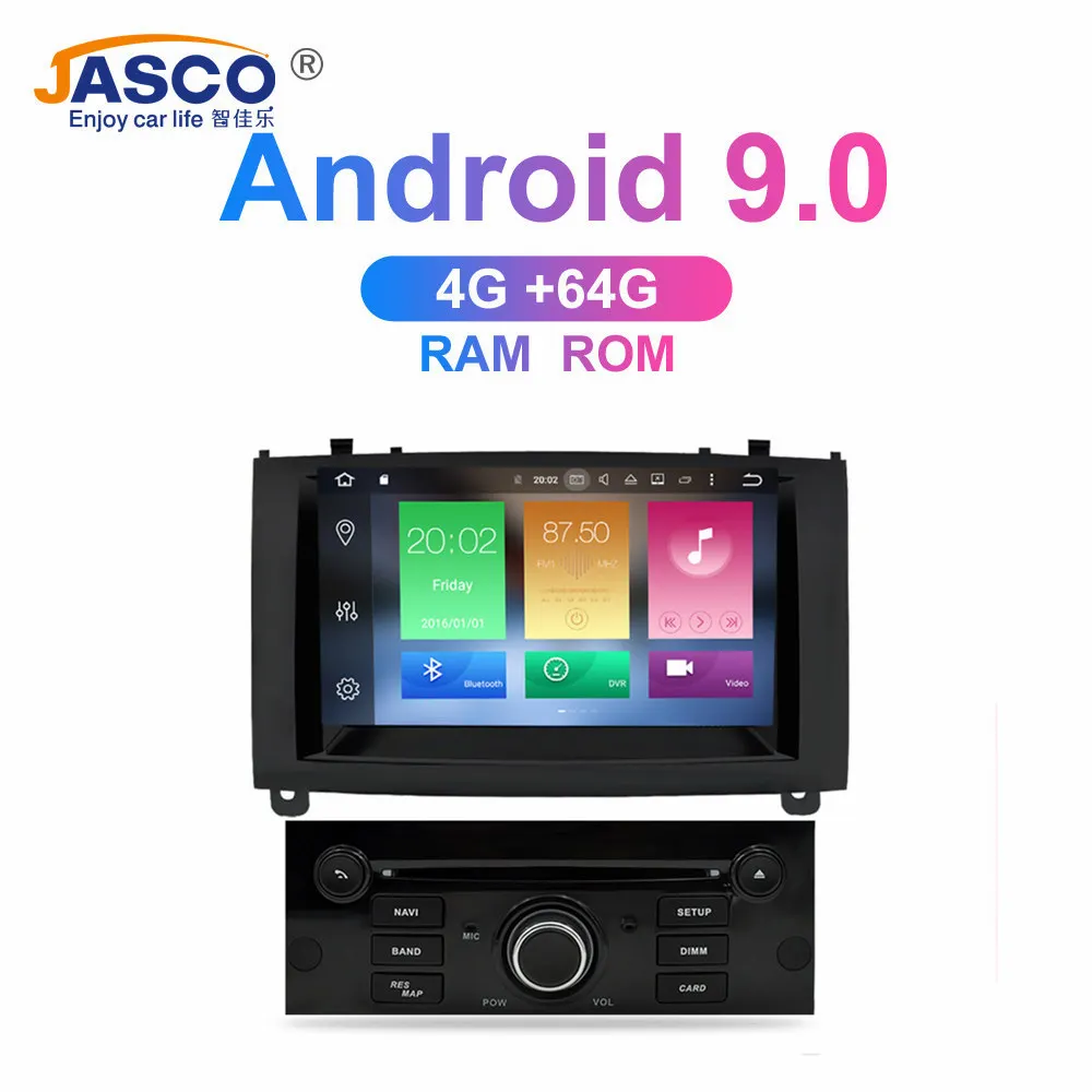 9.0 black 64g Android 9,0 9,1 автомобильный dvd-плеер gps ГЛОНАСС навигация для peugeot 407 2004-2010 4 Гб ОЗУ 32 Гб ПЗУ Мультимедиа Радио стереосистемы - Цвет: 9.0 black 64g