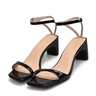 2020 г., пикантные женские босоножки летняя обувь для вечеринок туфли из полиуретана на высоком каблуке 6 см женские белые красные свадебные сандалии H0051