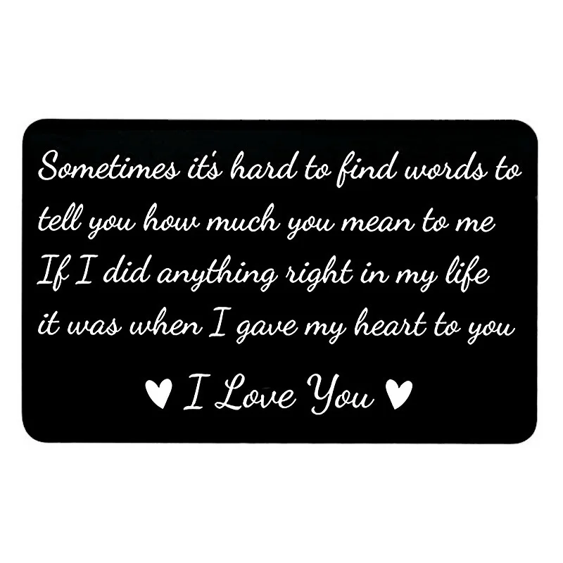 Мужской кошелек с гравировкой Love Note вечерние вставки для карт Подарок на