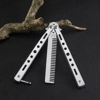 %e2%80%8b440c stainless steel multifunction foldable butterfly knife training comb shake comb butterfly training knife comb gaming tool