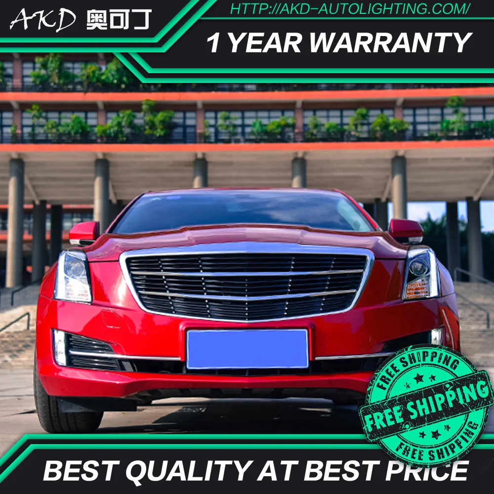 АКД автомобильного тюнинга фары для Cadillac ATS-L ATS L светодиодные DRL Противотуманные