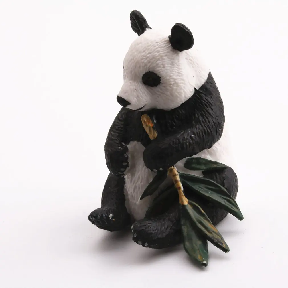 Имитация Реалистичная игрушка в виде дикого животного Сидящая панда модель
