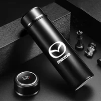 stainless steel vacuum water cup temperature display cup in car thermos for mazda 3 bk bl 323 axela atenza cx 3 cx 4 cx5 cx 7