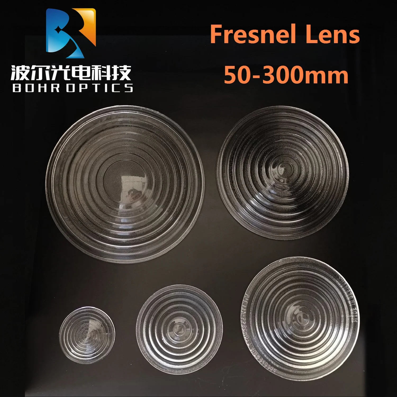 

Threaded Lenses Diameter50mm EFL40mm Round Glass Spotlight Fresnel Lens for Stage Lamp Magnifier