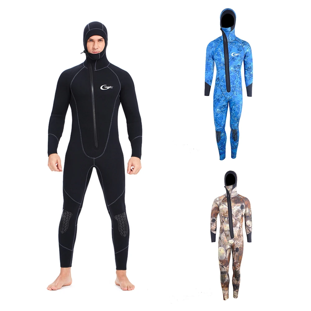 YONSUB Wetsuit 5mm Professional  Scuba Diving Suit Men Neoprene Underwater Hunting Surfing Front Zipper Spearfishing