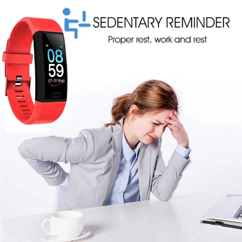 Смарт-браслет с цветным экраном 1 14 фитнес-трекер измерение артериального