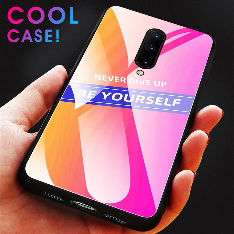 Твердость 9H чехол из закаленного стекла для телефона Oneplus 7 Уникальный дизайн