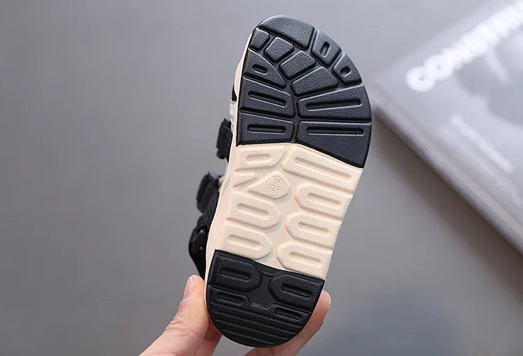 

2021 Summer Boys Girls Casual Ribbon Sports Sandals Children's Beach Shoes Solid Color Kids Casual Shoes