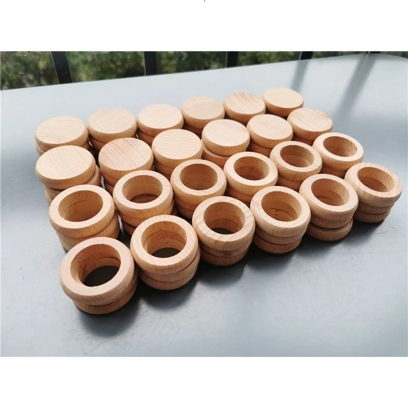 Детские деревянные игрушки 12 цветов Буковые радужные монеты и кольца