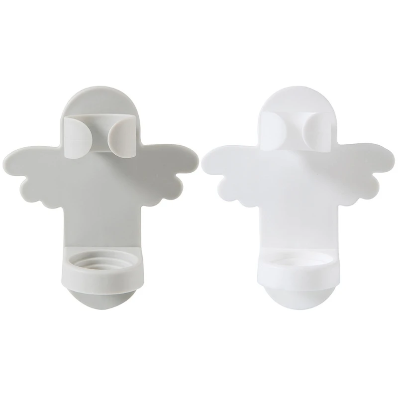 

Wall Mounted Toothbrush Holder Punch Free Plastic Heavy Duty Storage Rack Electric Toothbrush Holders for Home Bathroom