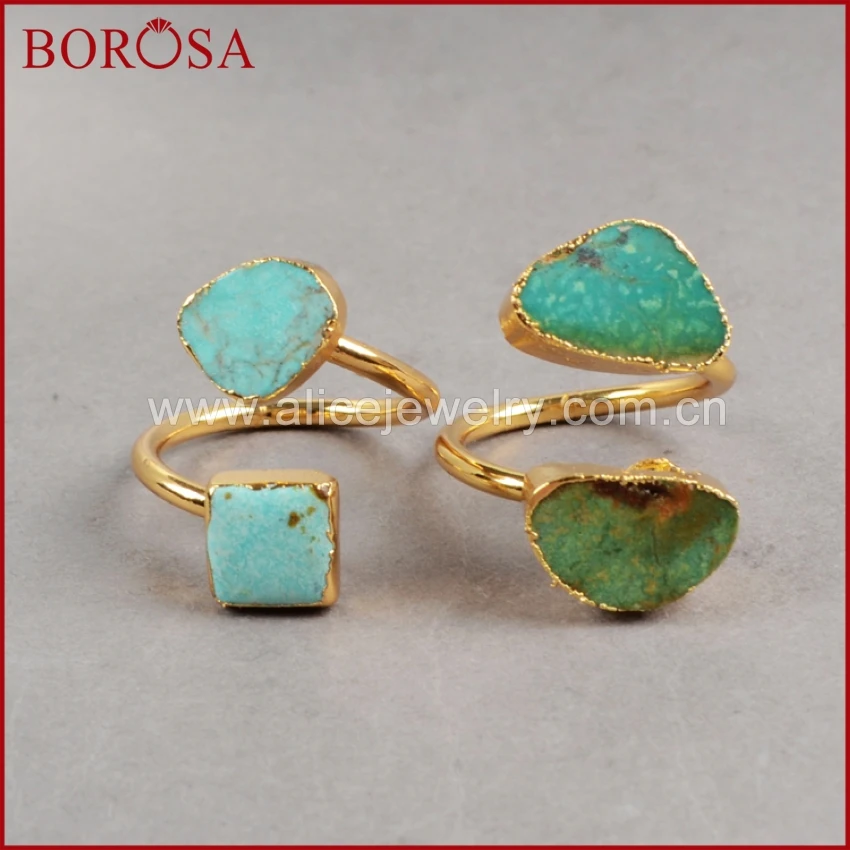 Винтажное кольцо BOROSA CAN PASS GIS CHECK с 100% натуральным турецким камнем Золотое