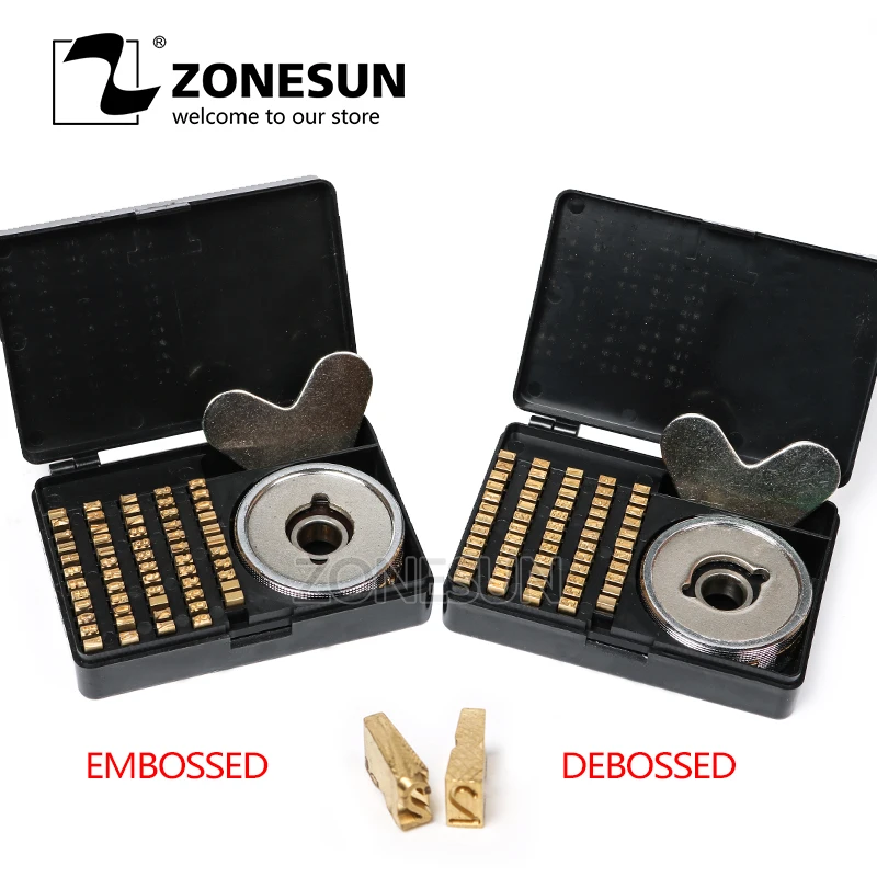 

ZONESUN Heat Stamping Alphabet Set Press Machine FR900 FR770 Alphabet Set Date Coding Machine Letter Numbers Brass for FR770