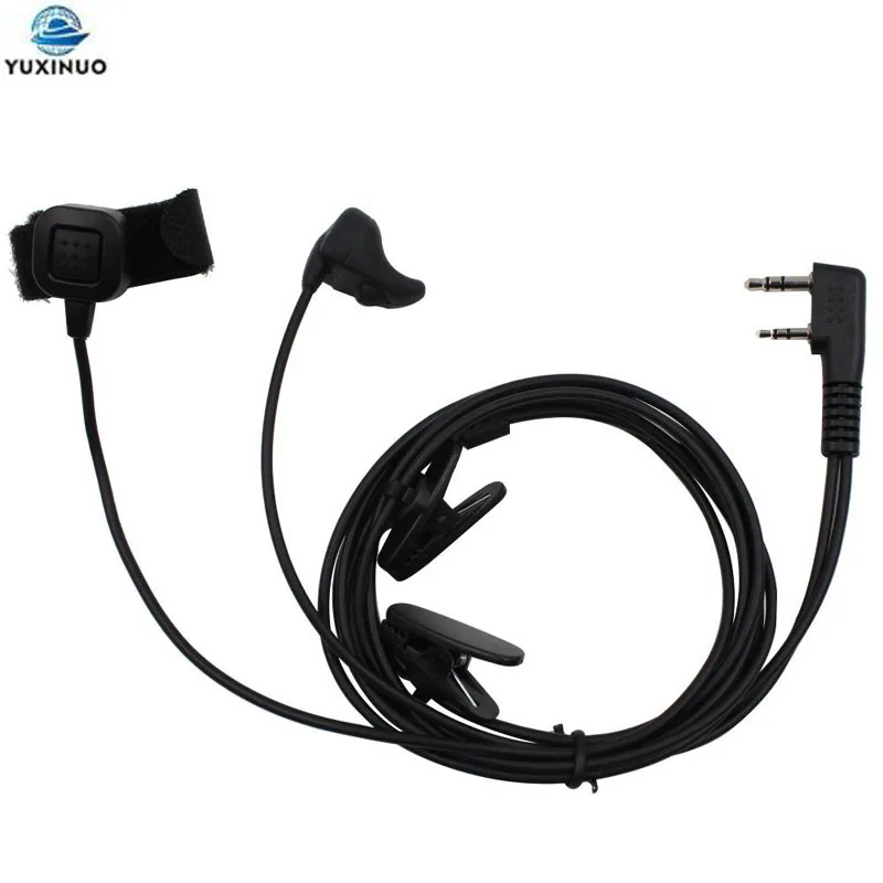 

Ear Bone Vibrate 2 Pin Earpiece Speaker Finger PTT Mic Headset For Wouxun Puxing Kenwood TK3107 Baofeng UV-5R TYT Walkie Talkie