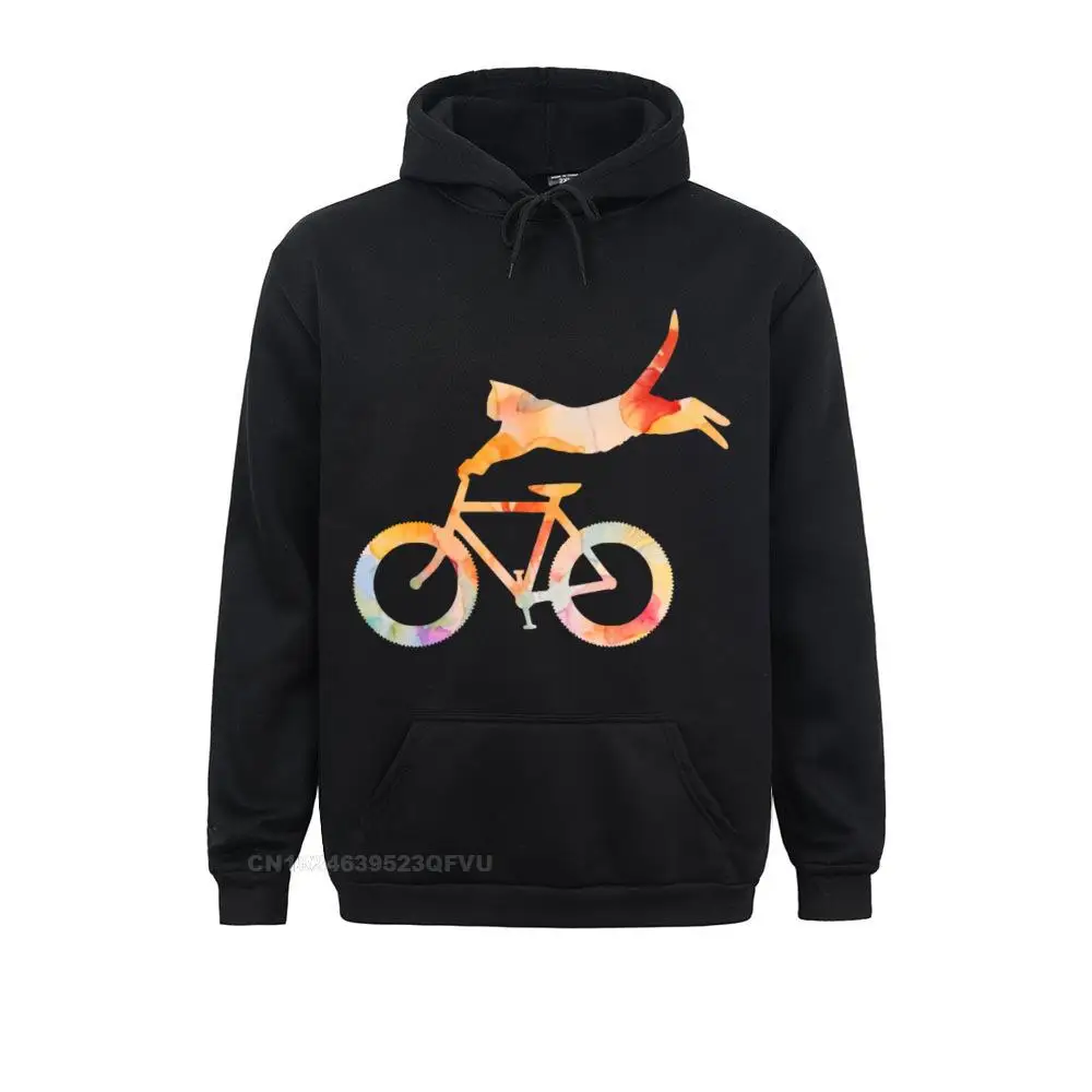 Summer Hoodies Cat Bike Cycling Bicycle Rider Lovers Day 2021 Fashion Pure Cotton Hoodie Oversized Men's Women Printing