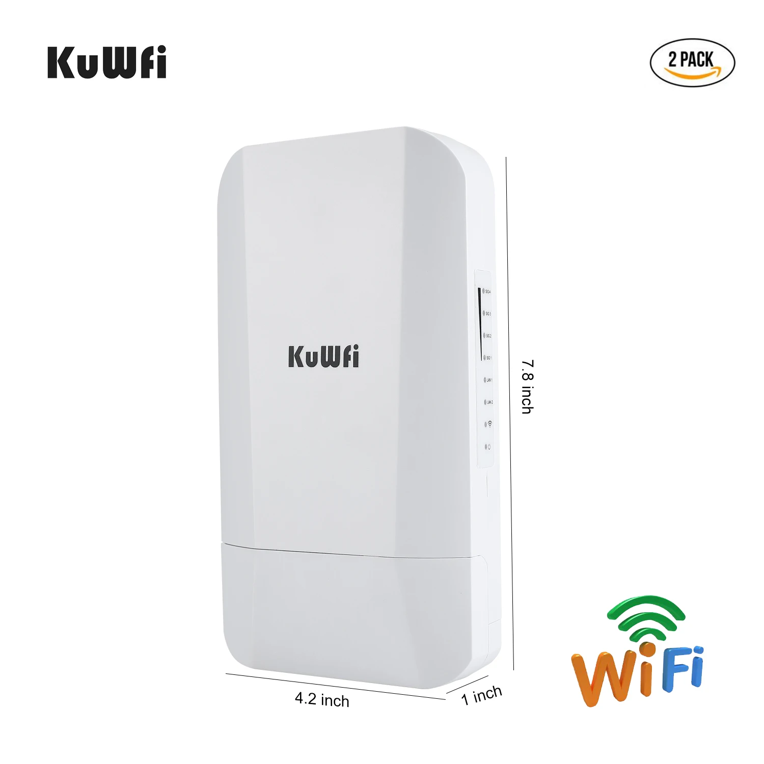KuWFi 2 4G 300 Мбит/с открытый беспроводной мост точка к точке 1-2 км маршрутизатор с