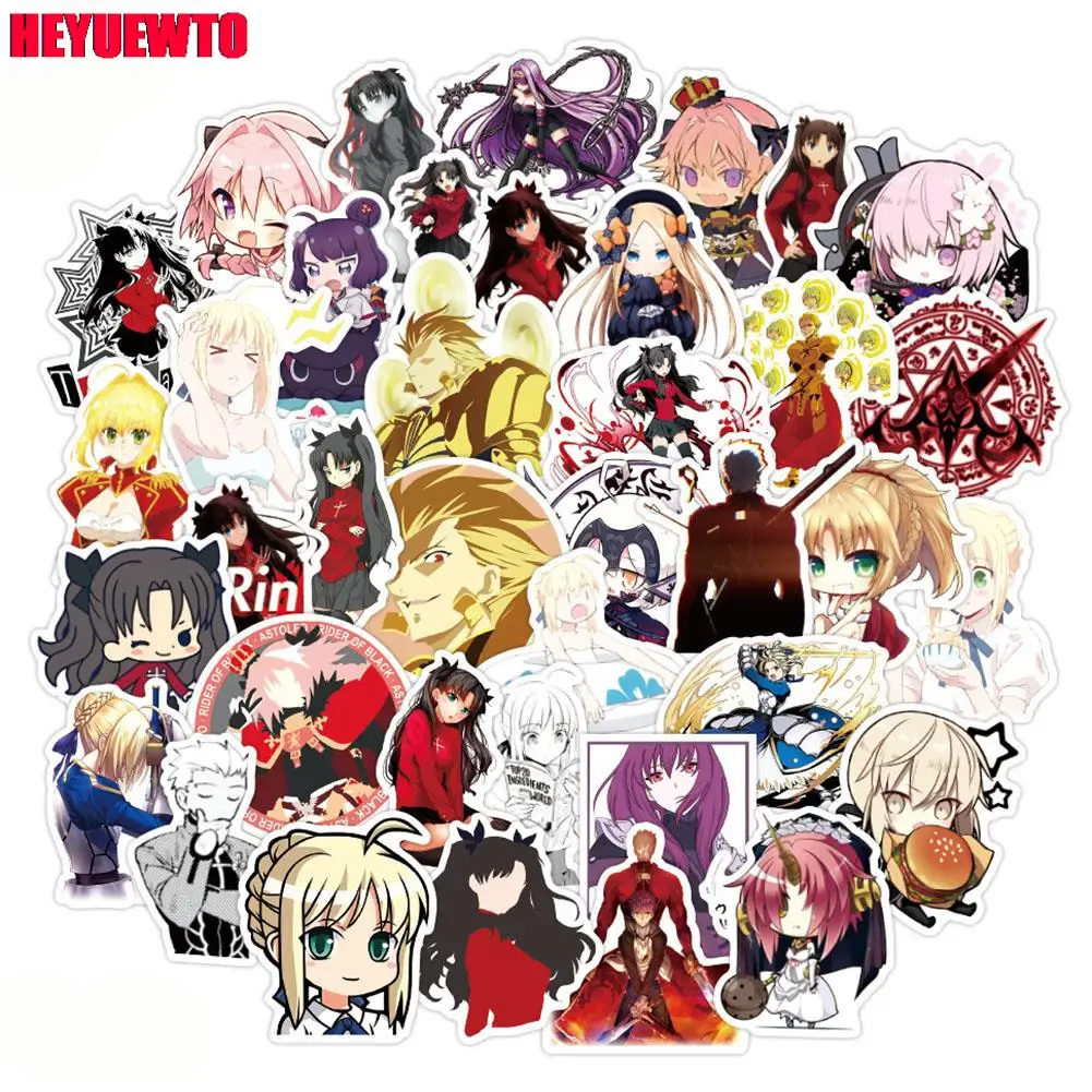 

10/30/50PCS Anime Fate Stay Night Waterproof Sticker for Stationery Decal Pegatina Skateboard Laptop Guitar Cartoon PVC Stickers